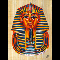 Papyrus Masque D'or De Toutankhamon (De Face) - 54 Ko