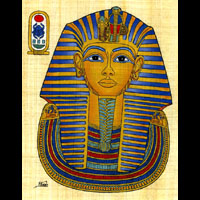 Papyrus Masque D'or Toutankhamon (De Face) - 30 Ko