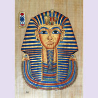 Papyrus Masque D'or De Toutankhamon  Avec Cartouche - 23 Ko