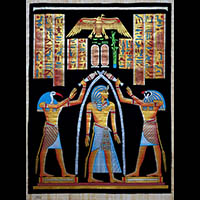 Papyrus Ramss II Recevant La Vie (Ankh) De Seth Et Horus - 53 Ko