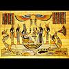 Papyrus Néfertari Et Les Déesses Sur La Barque