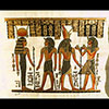 Papyrus Horemheb S'assure La Protection De 2 Dieux : Hathor + Horus