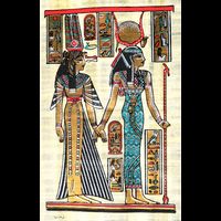 Papyrus Isis-Hathor + Néfertari - 25 Ko