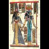 Papyrus Isis-Hathor + Néfertari
