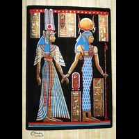 Papyrus Isis-Hathor + Néfertari - 23 Ko