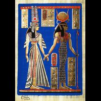 Papyrus Isis-Hathor + Néfertari - 26 Ko