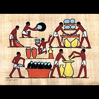 Papyrus Scne Reprsente La Fabrication Du Pain Et De La Bire - 49 Ko