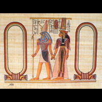 Papyrus Personnalisable Horus Et Nfertari CG Avec 2 Cartouches - 37 Ko