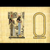 Papyrus Personnalisable Nfertari Et Hathor Avec 1 Cartouche