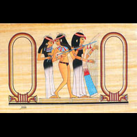 Papyrus Personnalisable  3 Musiciennes Avec 2 Cartouches - 35 Ko