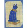 Carte Papyrus : Chat gyptien : Bastet Bleu