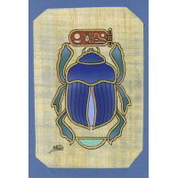 Carte Papyrus : Scarabe Bleu - 27 Ko