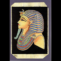 Carte Papyrus : Masque D'or De Toutankhamon De Profil - 20 Ko