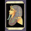 Carte Papyrus : Masque D'or De Toutankhamon De Profil