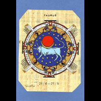 Carte Papyrus :  Le Taureau - 34 Ko