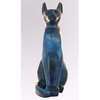 Chat gyptien : Statuette De La Desse Bastet En Bleu