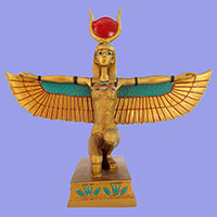 Statuette De La Déesse Isis-Hathor Ailée - 37 Ko