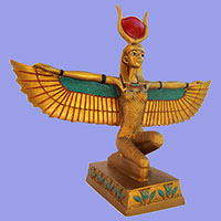 Statuette De La Desse Isis-Hathor Aile - 39 Ko