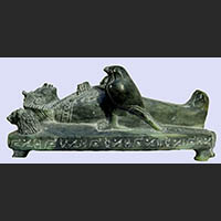 Modele D'un Couvercle De Sarcophage  De Toutankhamon En Steatite - 33 Ko