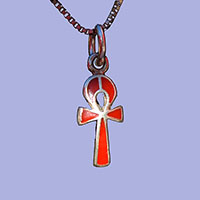 Bijoux Pharaonique Croix Ankh Avec Incrustation Cornaline - 28 Ko