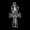 Bijoux Croix Ankh Avec Hathor En Argent