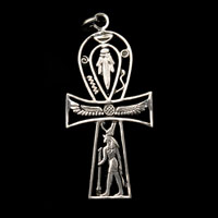 Bijoux Pharaonique Croix Ankh Avec Horus En Argent - 29 Ko
