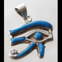 Bijoux Oeil D'Horus En Argent Avec Incrustation Turquoise - 21 Ko