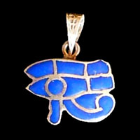 Bijoux Pendentif Oeil D'Horus (Oudjat) En Argent Avec Incrustation Lapis-Lazuli - 27 Ko