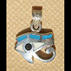 Bijoux Pendentif Oeil D'Horus (Oudjat) En Argent Avec Incrustation Turquoise