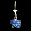 Bijoux Boucles D'oreille Oeil D'Horus (Oudjat) En Argent Avec Incrustation Lapis-Lazuli