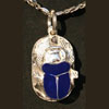 Bijoux Scarabe Bleu Lapis- Lazuli En Argent