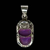 Bijoux Scarabe Avec Incrustation Amethyste En Argent