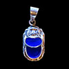 Bijoux Scarabe Agate Bleu En Argent