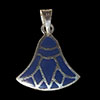 Bijoux Lotus Argent Avec Incrustation Lapis-Lazuli