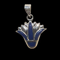 Bijoux Pharaonique Lotus Argent Avec Incrustation Lapis-Lazuli - 29 Ko