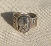 Bijoux Bague Chevalire Masque D'Or De Toutankhamon En Argent