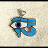 Bijoux Pendentif Oeil D'Horus (Oudjat) En Argent Avec Incrustation Turquoise