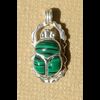 Bijoux Scarabe Malachite Verte En Argent