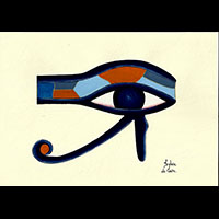 Peinture Sur Papier Type Canson : Oeil D'Horus - 29 Ko