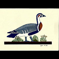 Peinture Sur Papier Type Canson : Oies De Meidoum - 32 Ko