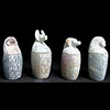 4 Vases Canopes En Steatite