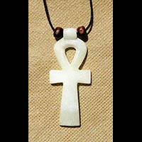 Bijoux Pharaonique Pendentif Amulette Ankh En Statite - 39 Ko