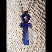 Bijoux Pharaonique Pendentif Amulette Ankh En Statite - 56 Ko