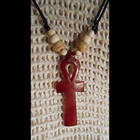 Bijoux Pharaonique Pendentif Amulette Ankh En Statite - 43 Ko