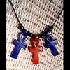 Pendentif De 3 Amulettes Ankh  En Statite