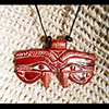 Pendentif Amulette Oeil D'Horus Ocre Rouge