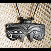 Pendentif Amulette Oeil D'Horus Noire