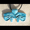 Pendentif Amulette Oeil D'Horus Bleu Turquoise