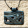 Pendentif Amulette Oeil D'Horus Bleu Pale