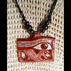 Pendentif Amulette Oeil D'Horus Ocre Rouge
